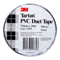 3M Tartan Duct Tape 1353 Silver Grey 75mm x 30m