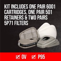 3M Performance Paint Project Respirator Supply Kit 6022P1-DC 3M Performance Paint Project Respirator Supply Kit 6022P1-DC
