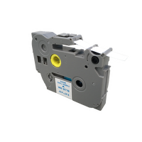 Brother TZEFA3 12mm Blue on White Fabric Tape - Compatible Brother TZEFA3 12mm Blue on White Fabric Tape - Compatible