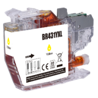 Brother LC431XLY Ink Cartridge Yellow 500 Pages - Compatible