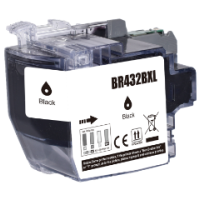 Brother LC432XLBK Black Ink Cartridge 3000 Pages - Compatible