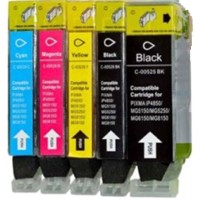 Canon PGI525BK CLI526 Value Pack of 5 - Compatible