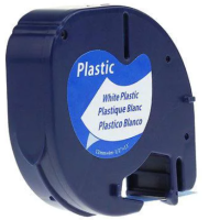 Dymo Letratag SD91331 - S0721610 Plastic Black on White 12mm x 4m - Compatible Dymo Letratag SD91331 - S0721610 Plastic Black on White 12mm x 4m - Compatible