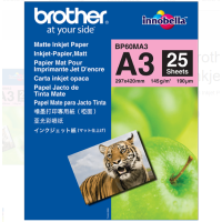 Brother BP60MA3 Matte A3 Paper 145gsm 25 pack - Genuine Brother BP60MA3 Matte A3 Paper 145gsm 25 pack - Genuine