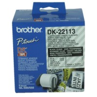 Brother DK22113 Black on Clear Continuous Film Tape 62mm x 15.24m - Genuine Brother DK22113 Black on Clear Continuous Film Tape 62mm x 15.24m - Genuine