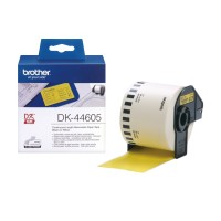 Brother DK44605 62mm x 30m Removable Black on Yellow - Genuine Brother DK44605 62mm x 30m Removable Black on Yellow - Genuine