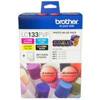Brother LC133PVP Ink Cartridge Photo Value Pack 600 Pages - Genuine