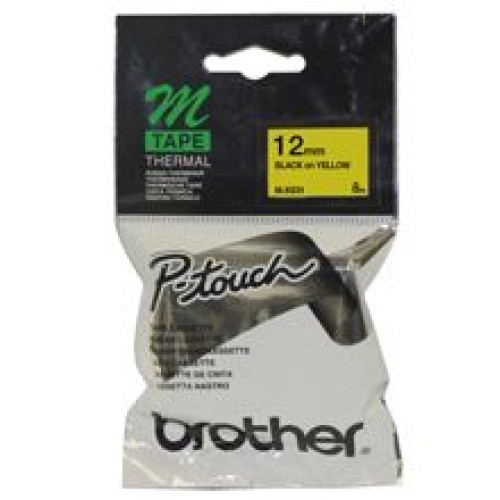 Brother MK631 12mm Label Tape Blue on Yellow - Genuine Brother MK631 12mm Label Tape Blue on Yellow - Genuine