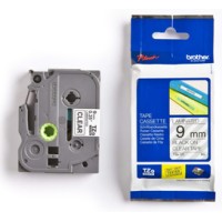 Brother TZE121 9mm Black on Clear Label Tape - Genuine