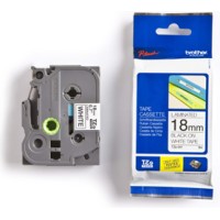Brother TZE241 18mm Black on White Label Tape - Genuine