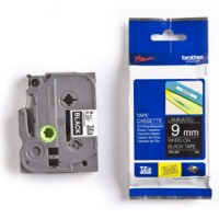 Brother TZE325 9mm White on Black Label Tape - Genuine
