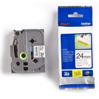 Brother TZES251 24mm Strong Adhesive Black on White Labels - Genuine