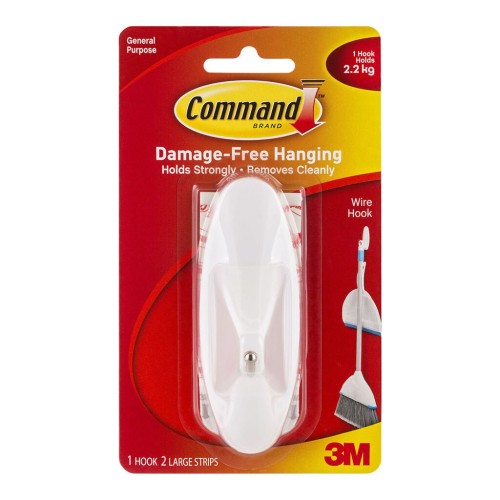 Command Hook 17069 Large White Wire Command Hook 17069 Large White Wire