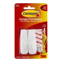 Command Hook 17001 Medium White - 2 Pack