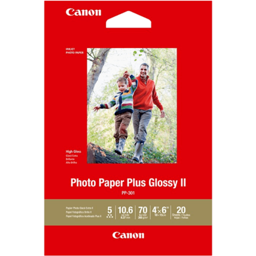 Canon PP-301 4x6 Glossy II 275gsm Photo Paper - 20 Sheets Canon PP-301 4x6 Glossy II 275gsm Photo Paper - 20 Sheets