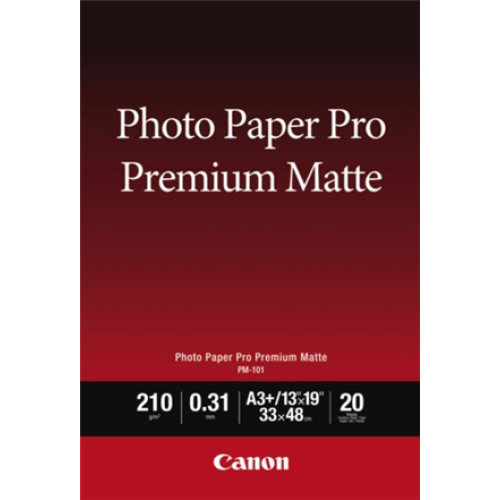 Canon PM-101 Photo Paper Pro Premium Matte 20 Sheets 210gsm A3+ (483mm x 329mm) Canon PM-101 Photo Paper Pro Premium Matte 20 Sheets 210gsm A3+ (483mm x 329mm)