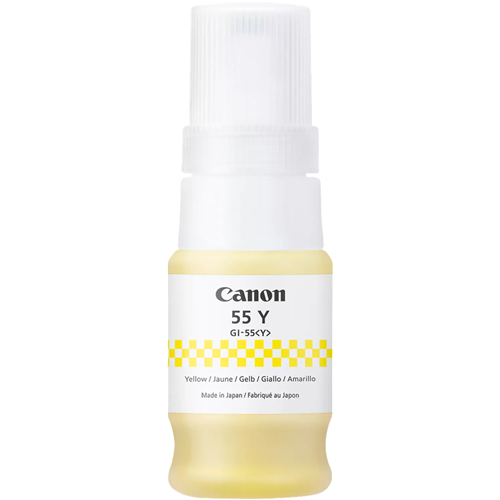 Canon Gi55Y Yellow Ink Bottle 3,000 Pages - Genuine Canon Gi55Y Yellow Ink Bottle 3,000 Pages - Genuine