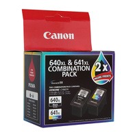 Canon PG640XL+CL641XL Black + Tri-Colour 400 Pages Each -Genuine