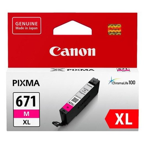 Canon CLI671XLM Hi-Yield Magenta Ink Cartridge - Genuine Canon CLI671XLM Hi-Yield Magenta Ink Cartridge - Genuine
