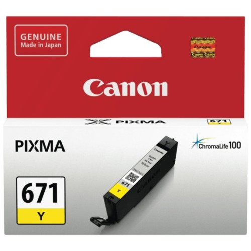 Canon CLI671Y Yellow Ink Cartridge - Genuine Canon CLI671Y Yellow Ink Cartridge - Genuine