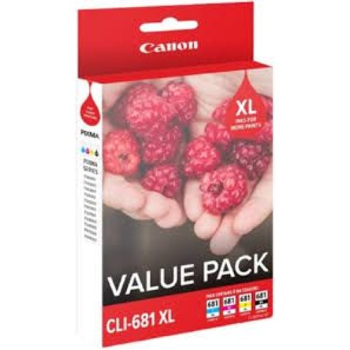 Canon CLI681XLVP High Yield Value Pack 500 Pages - Genuine Canon CLI681XLVP High Yield Value Pack 500 Pages - Genuine