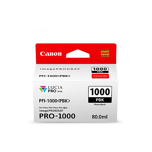 Canon PFI1000 Photo Black Ink Cartridge - Genuine Canon PFI1000 Photo Black Ink Cartridge - Genuine
