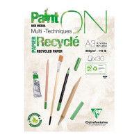 PaintON Recycled Paper Pad White A3 30 sheet