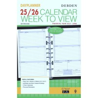 Debden Dayplanner Mid Year Desk Week to View Refill 2025/2026