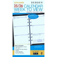 Debden Dayplanner Mid Year Personal Week to View Refill 2025/2026