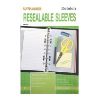 Debden Desk Dayplanner Resealable Sleeve, 2pk 216mm x140mm 7-Ring Debden Desk Dayplanner Resealable Sleeve, 2pk 216mm x140mm 7-Ring