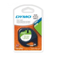 2-Pack Dymo Letratag 12mm x 4m White Paper Label Tape - Genuine 2-Pack Dymo Letratag 12mm x 4m White Paper Label Tape - Genuine