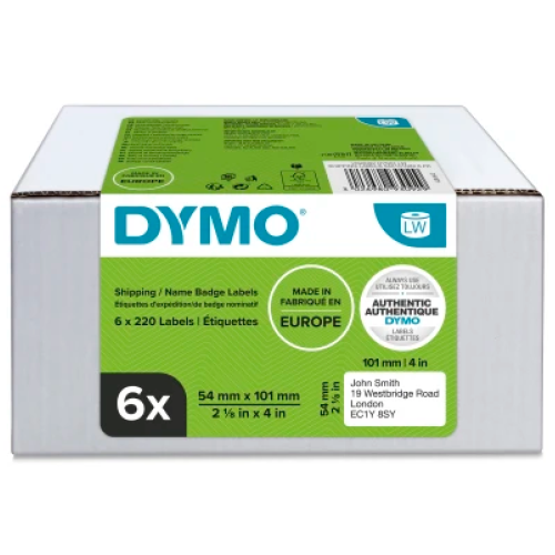 6-Pack Dymo 2093092 - SD99014 Shipping Label 220 101mm x 54mm - Genuine 6-Pack Dymo 2093092 - SD99014 Shipping Label 220 101mm x 54mm - Genuine