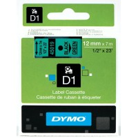Dymo 12mm x 7m Black on Green D1 Label Tape - Genuine Dymo 12mm x 7m Black on Green D1 Label Tape - Genuine