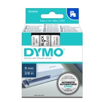 Dymo 40910 9mm x 7m Black on Clear D1 Label Tape - Genuine Dymo 40910 9mm x 7m Black on Clear D1 Label Tape - Genuine