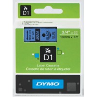 Dymo 19mm x 7m Black on Blue D1 Label Tape - Genuine Dymo 19mm x 7m Black on Blue D1 Label Tape - Genuine