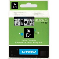 Dymo 24mm x 7m Black on Clear D1 Label Tape - Genuine Dymo 24mm x 7m Black on Clear D1 Label Tape - Genuine
