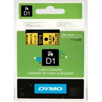 Dymo 24mm x 7m Black on Yellow D1 Label Tape - Genuine Dymo 24mm x 7m Black on Yellow D1 Label Tape - Genuine