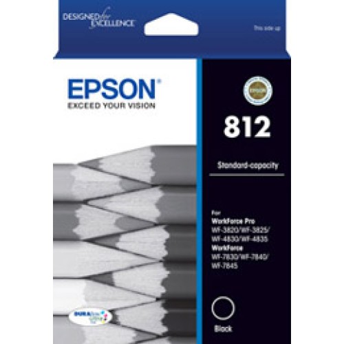 Epson 812 - C13T05D192 Black Ink Cartridge 350 Pages - Genuine Epson 812 - C13T05D192 Black Ink Cartridge 350 Pages - Genuine