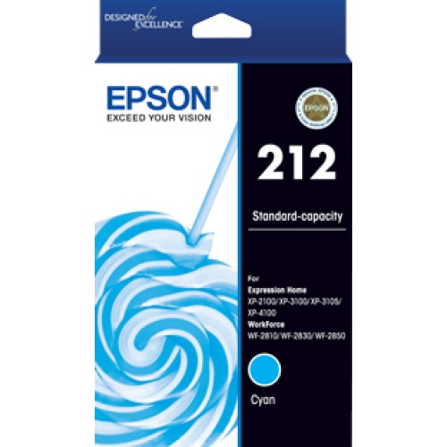 Epson 212 - C13T02R292 Cyan Ink 130 Pages - Genuine Epson 212 - C13T02R292 Cyan Ink 130 Pages - Genuine