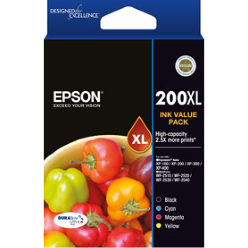 Epson 200XL - C13T201692 Ink Cartridge Value Pack - Genuine Epson 200XL - C13T201692 Ink Cartridge Value Pack - Genuine