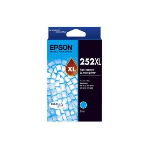 Epson 252XL - C13T253292 Cyan Ink 1100 Pages - Genuine Epson 252XL - C13T253292 Cyan Ink 1100 Pages - Genuine