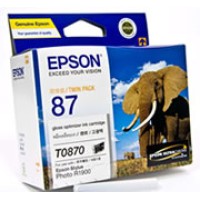 Epson 87 - C13T087090 Gloss Ink R1900 3615 Pages - Genuine Epson 87 - C13T087090 Gloss Ink R1900 3615 Pages - Genuine