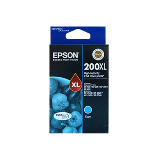 Epson 200XL - C13T201292 Cyan Ink Cartridge 450 Pages - Genuine Epson 200XL - C13T201292 Cyan Ink Cartridge 450 Pages - Genuine