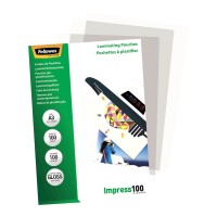 100 Fellowes Laminating Pouches Gloss 100 micron A3