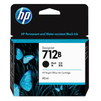 HP 712B - 3ED29A Black DesignJet Ink Cartridge 80ml - Genuine