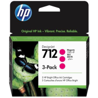 HP 712 - 3ED78A 3-Pack Magenta Designjet Ink 29ml - Genuine