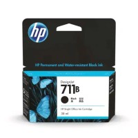 HP 711B - 3WX00A Black Designjet Ink Cartridge 38mls - Genuine