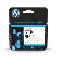 HP 711B - 3WX01A Black Designjet Ink Cartridge 80mls - Genuine