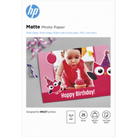HP 7HF70A FSC Photo Paper 25 Sheets Matte 101mm x 152mm 180gsm - Genuine