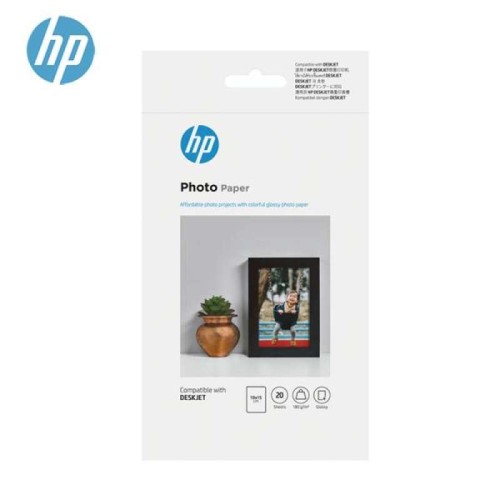 HP 9RR53A White Photo Paper 20 Sheets Gloss 180gsm 100mm x 150mm - Genuine HP 9RR53A White Photo Paper 20 Sheets Gloss 180gsm 100mm x 150mm - Genuine